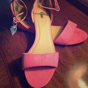 COPY - Pink suede ankle strap sandals